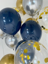 Load image into Gallery viewer, Sweet Moon 16 Piece Moon and Star Balloons Bouquet - Baby Shower, Birthday, Gender Reveal, Eid, and Ramadan Party Decoration (Navy Blue)