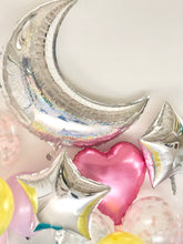 Load image into Gallery viewer, Sweet Moon 16 Piece Moon and Star Balloons Bouquet - Baby Shower, Gender Reveal, Bridal Shower, Eid, and Ramadan Decoration (Dream Set)
