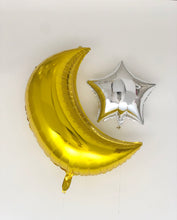 Load image into Gallery viewer, Sweet Moon 14 Piece Ramadan, Eid and Hajj Party Crescent and Star Balloons Bouquet (Black)