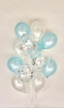Load image into Gallery viewer, Sweet Moon 16 Piece Moon and Star Balloons Bouquet - Baby Shower, Birthday, Gender Reveal, Eid, Ramadan Party Decoration (Baby Blue)
