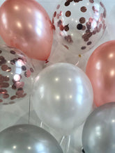 Load image into Gallery viewer, Sweet Moon 11 Piece Moon and Star Balloons Bouquet - Baby Shower, Birthday, Gender Reveal, Eid, and Ramadan Party Decoration (Rose Gold)