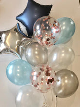 Load image into Gallery viewer, Sweet Moon 11 Piece Moon and Star Balloons Bouquet - Baby Shower, Birthday, Gender Reveal, Eid, and Ramadan Party Decoration (Blue)